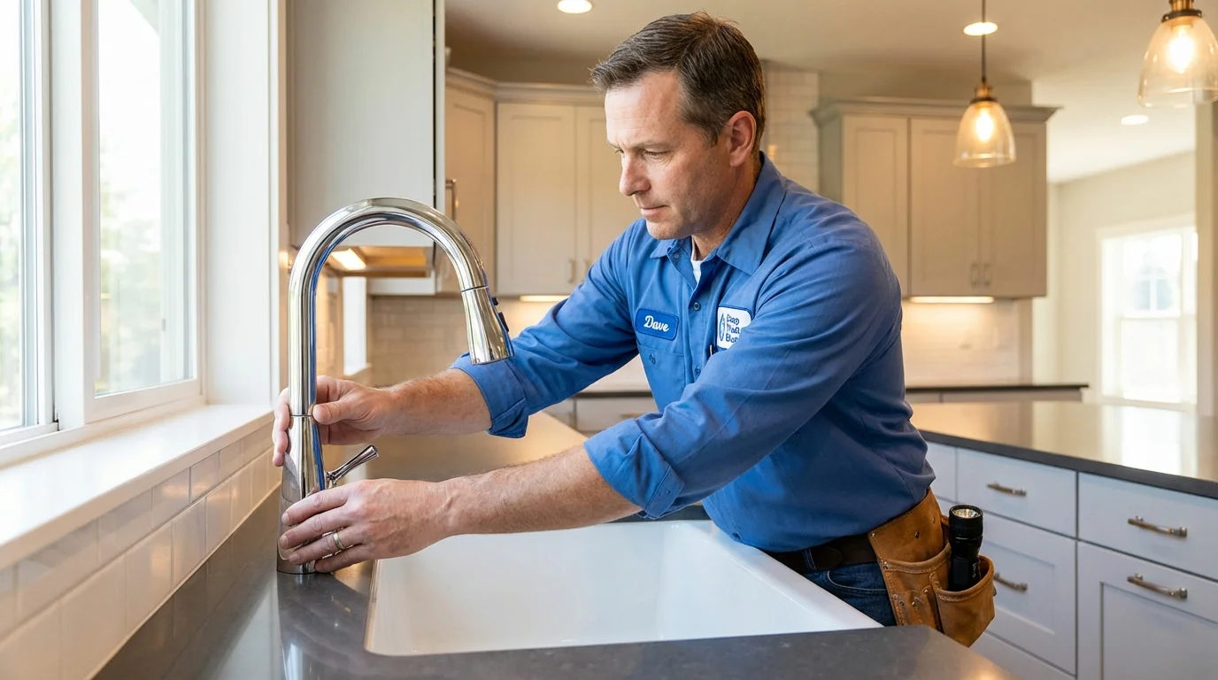 Kitchen faucet installation by Johns Plumbing LLC in Villas